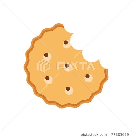 Simple biscuit icon. Food icon. Vector Illustration Simple biscuit icon. Food icon. Vector Illustration 77885659