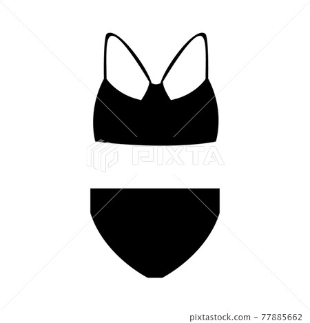 Swimsuit simple icon black. Vector Illustration. EPS10 77885662