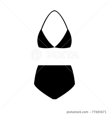 Swimsuit simple icon black. Vector Illustration. EPS10 Swimsuit simple icon black. Vector Illustration. EPS10 77885671