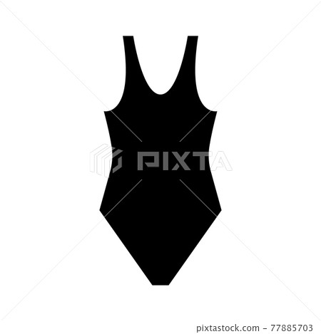 Swimsuit simple icon black. Vector Illustration. EPS10 Swimsuit simple icon black. Vector Illustration. EPS10 77885703