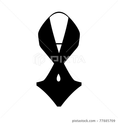 Swimsuit simple icon black. Vector Illustration. EPS10 Swimsuit simple icon black. Vector Illustration. EPS10 77885709