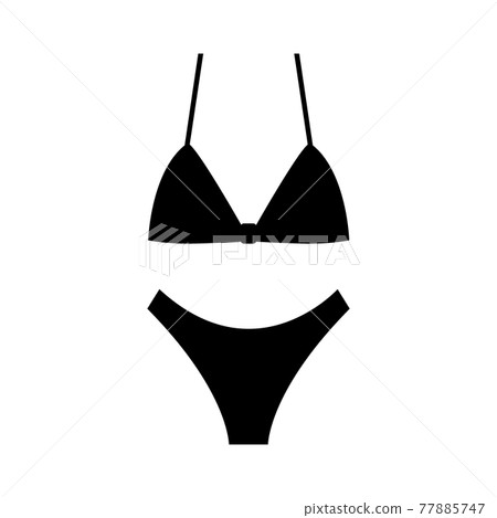Swimsuit simple icon black. Vector Illustration. EPS10 Swimsuit simple icon black. Vector Illustration. EPS10 77885747