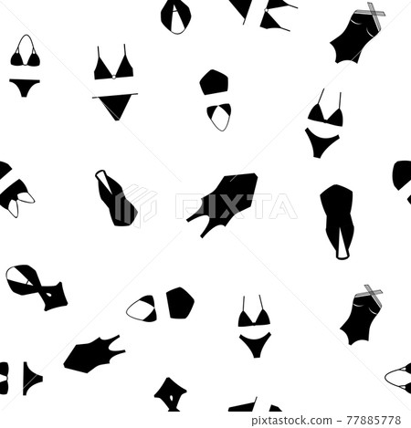Swimsuit seamless pattern background. Vector Illustration. EPS10 Swimsuit seamless pattern background. Vector Illustration. EPS10 77885778
