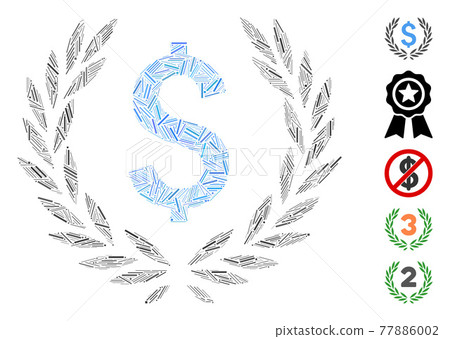 Hatch Mosaic Laurel Bank Emblem Icon Hatch Mosaic Laurel Bank Emblem Icon 77886002