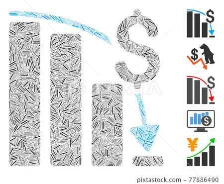 Dash Collage Financial Crisis Icon Dash Collage Financial Crisis Icon 77886490