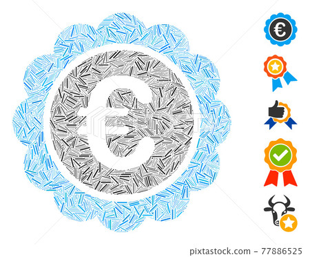 Dash Collage Euro Reward Seal Icon Dash Collage Euro Reward Seal Icon 77886525