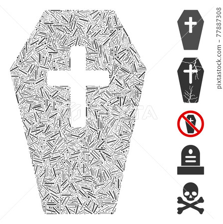 Dash Collage Coffin Icon Dash Collage Coffin Icon 77887308