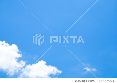 Background material Blue sky and white clouds Copy space 77887993