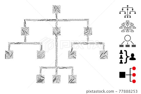 Line Collage Algorithmic Tree Icon - Stock Illustration [77888253] - PIXTA