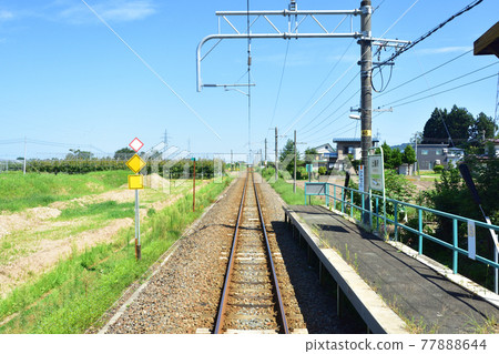 2020年夏季從奧羽線大曲站到野造站的風景和電車窗外的風景 77888644