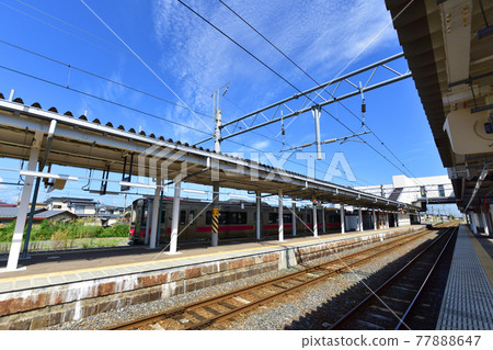 Scenery from Omagari Station to Nozoki Station on the Ou Line in the summer of 2020 and the scenery from the train window Scenery from Omagari Station to Nozoki Station on the Ou Line in the summer of 2020 and the scenery from the train window 77888647