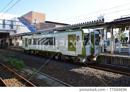 Scenery from Omagari Station to Nozoki Station on the Ou Line in the summer of 2020 and the scenery from the train window 77888696