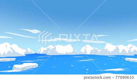 北冰洋和南大洋的冰雪山脈 77890610