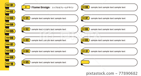 Simple pop number & frame design 77890682