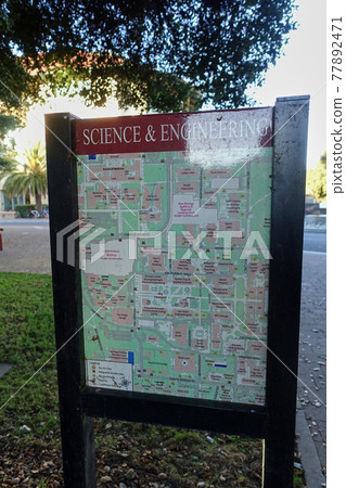 Stanford University Science & Engineering District Information Sign Stanford University Science & Engineering District Information Sign 77892471