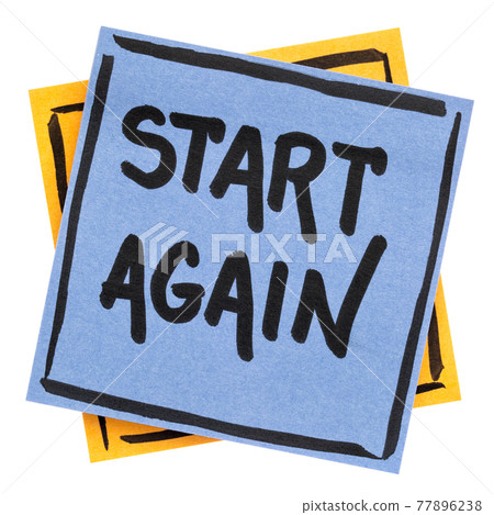 start again motivational reminder 77896238