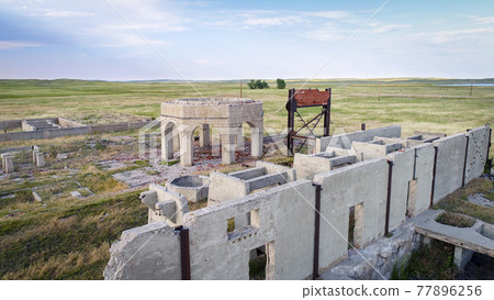 ruins of potash plant in Antioch, Nebraska 77896256