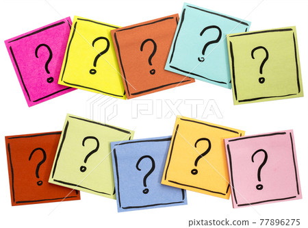 question mark abstract - sticky note set 77896275
