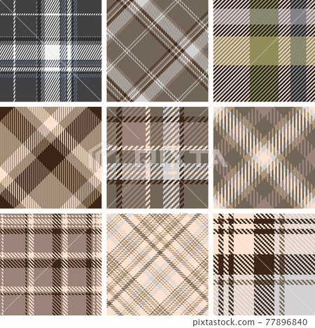Classic tartan pattern set. Classic tartan pattern set. 77896840