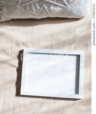 white portrait frame mockups, Scandinavian interior  neutral color palette. 77897251