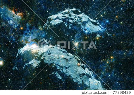 Outer space art. Starfield. Elements of this image furnished by NASA. 77898429