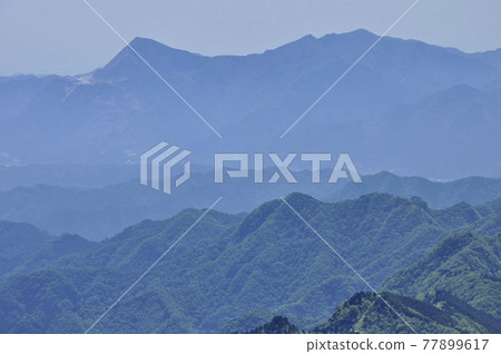 從奧知武兩神山山頂眺望奧知武武子山 77899617