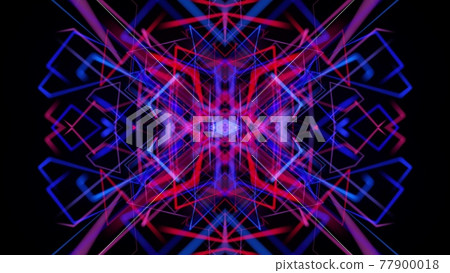 3d render. Abstract bg with pattern of glow blue red lines. Abstract laser show. Pattern like geometric structure in the air. Kaleidoscopic simmetrical structure with lines 3d render. Abstract bg with pattern of glow blue red lines. Abstract laser show. Pattern like geometric structure in the air. Kaleidoscopic simmetrical structure with lines 77900018