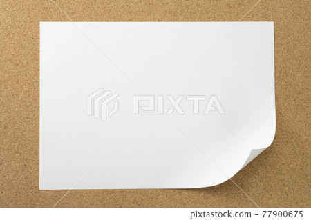 White paper with the right edge turned over 77900675