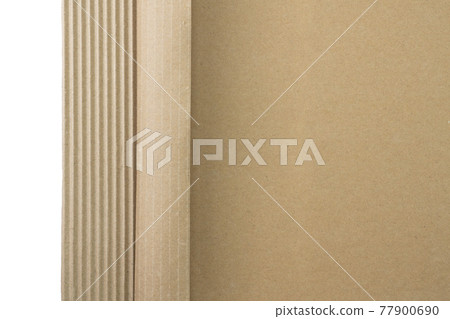 Cardboard paper with the left side turned over 77900690