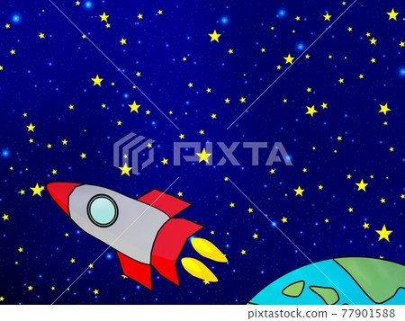 Space rocket background 77901588