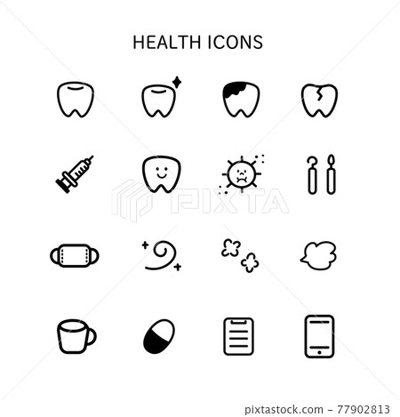 Teeth and health icons Teeth and health icons 77902813