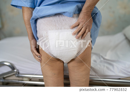 Asian senior or elderly old lady woman patient - Stock Photo