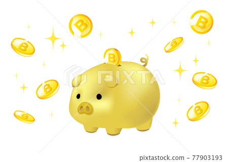 金存錢罐和比特幣 金存錢罐和比特幣 77903193