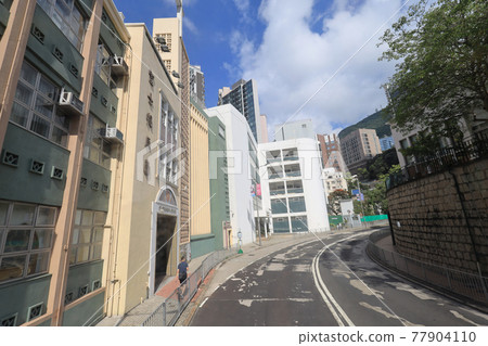 the street scape of the Pok Fu Lam road, hong kong, 14 May 2021 the street scape of the Pok Fu Lam road, hong kong, 14 May 2021 77904110