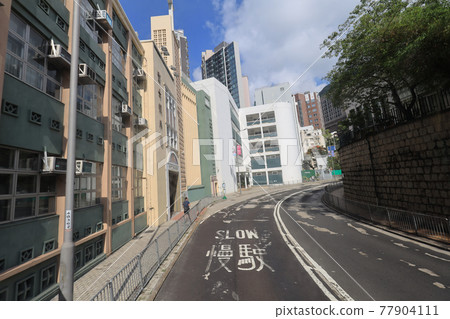 the street scape of the Pok Fu Lam road, hong kong, 14 May 2021 the street scape of the Pok Fu Lam road, hong kong, 14 May 2021 77904111