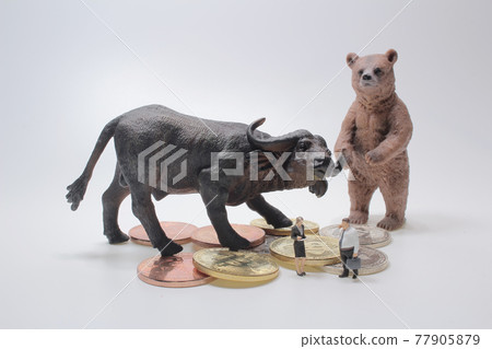 A Concept of stock market, Bull and Bear Market Investment Business 77905879