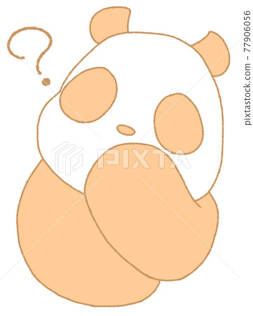 A cute panda that bends its neck (orange) 77906056