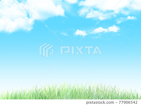 Blue sky, clouds and meadow background (horizontal) Blue sky, clouds and meadow background (horizontal) 77906542