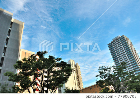 Skyscraper in front of Higashi-Shizuoka Station 77906705