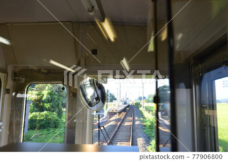 In the summer of 2020, the scenery from the train window of the Tazawako Line and the surrounding scenery 77906800