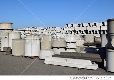 Stacked concrete products for civil engineering work 77906876