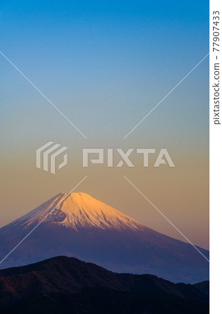 Mt. Fuji at dawn (from Hakone / Fujimi Pass) 77907433