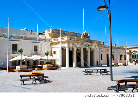 瓦萊塔宮殿正方形，馬耳他海島 77908351