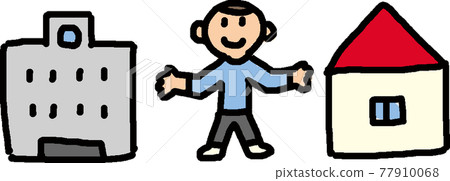 學校與家庭合作的插圖 77910068