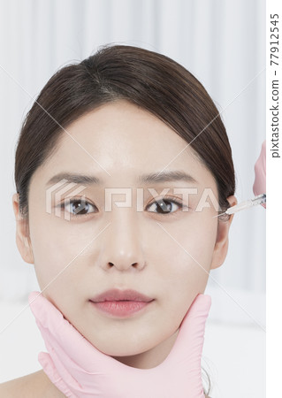beautiful Asian Korean model face, plastic surgery concept beautiful Asian Korean model face, plastic surgery concept 77912545