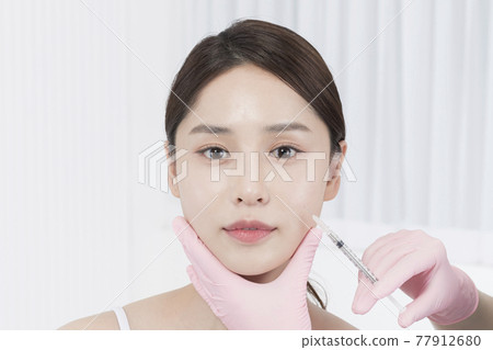 beautiful Asian Korean model face, plastic surgery concept beautiful Asian Korean model face, plastic surgery concept 77912680