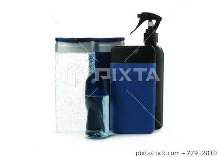 Men's hygiene tools isolated on white background Men's hygiene tools isolated on white background 77912810