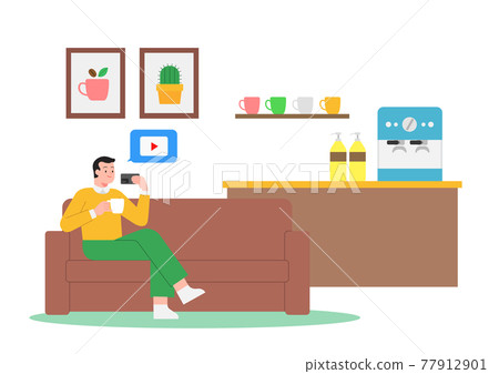 post covid era, home cafe 77912901