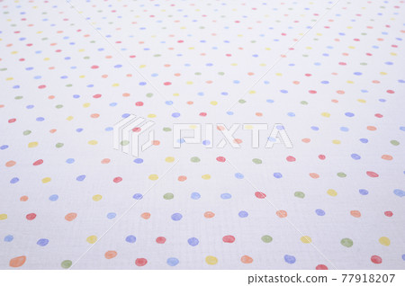 Cloth texture white background colorful polka dots Cloth texture white background colorful polka dots 77918207