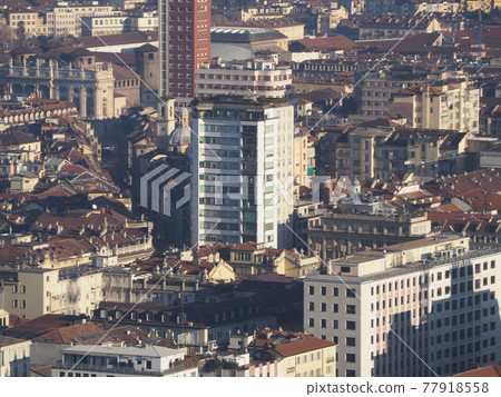 Aerial view of Turin city centre Aerial view of Turin city centre 77918558